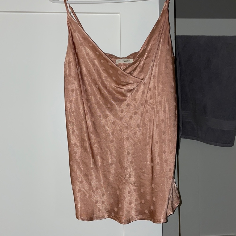 NWT women’s satin tank (cowl neck)